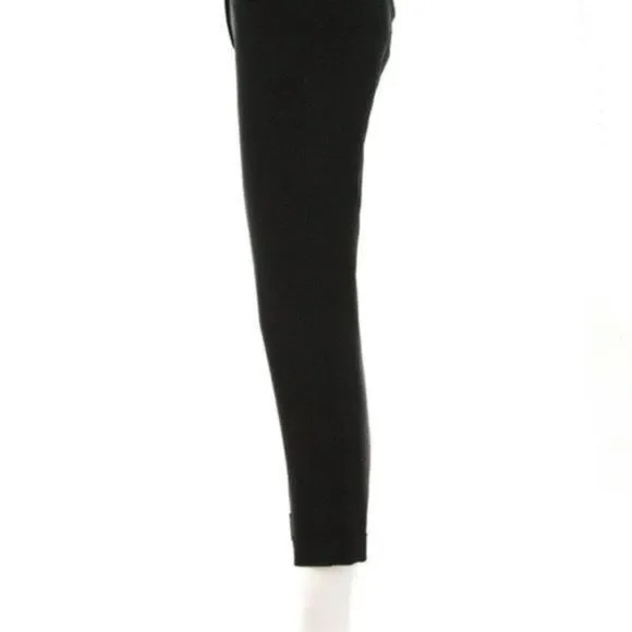 MOSCHINO Black Woven Cuffed Pants Size 6